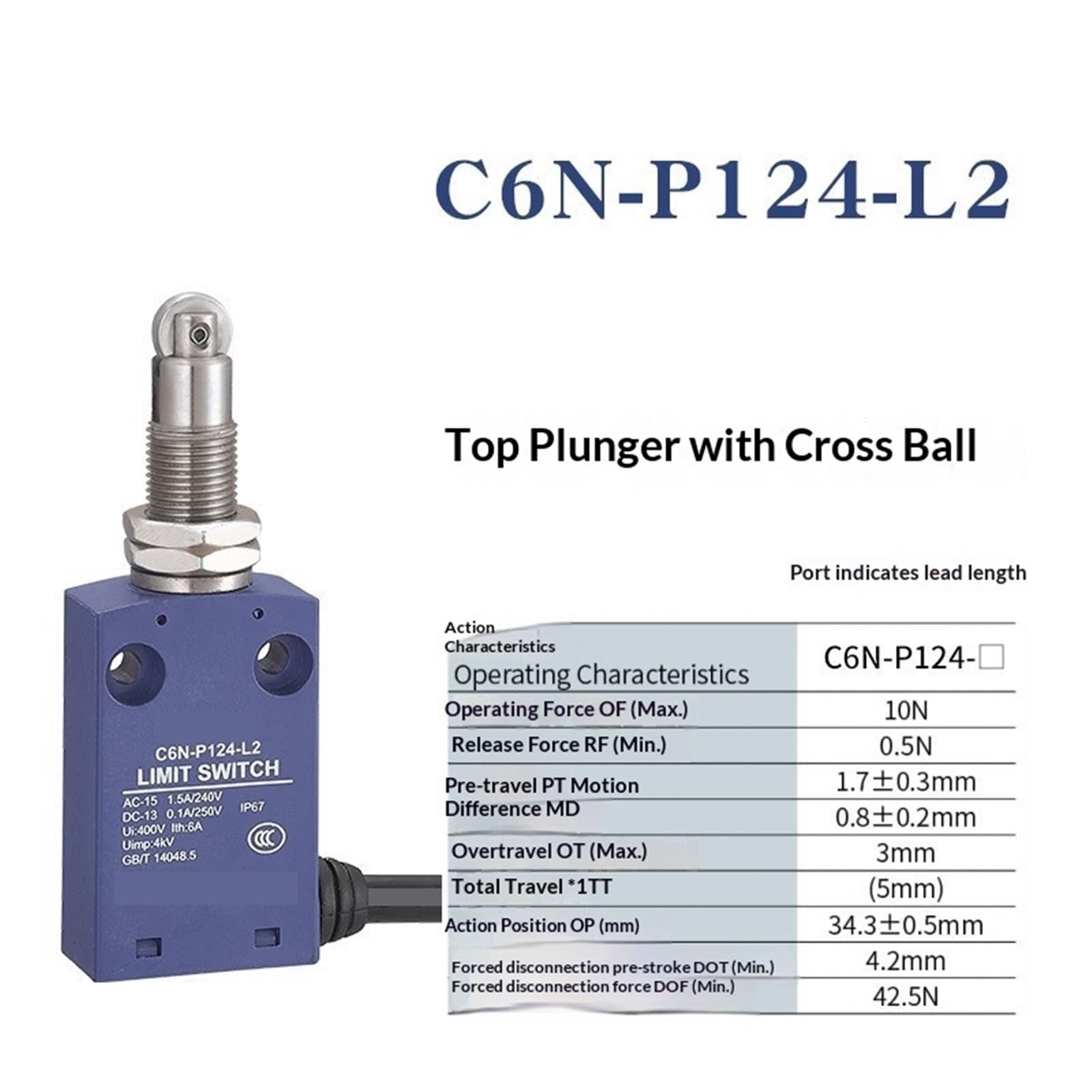 Finecorsa, C6N-P124L2 Finecorsa Impermeabile Auto-ripristinante Lungo 2 Metri(C6N-P124L2)