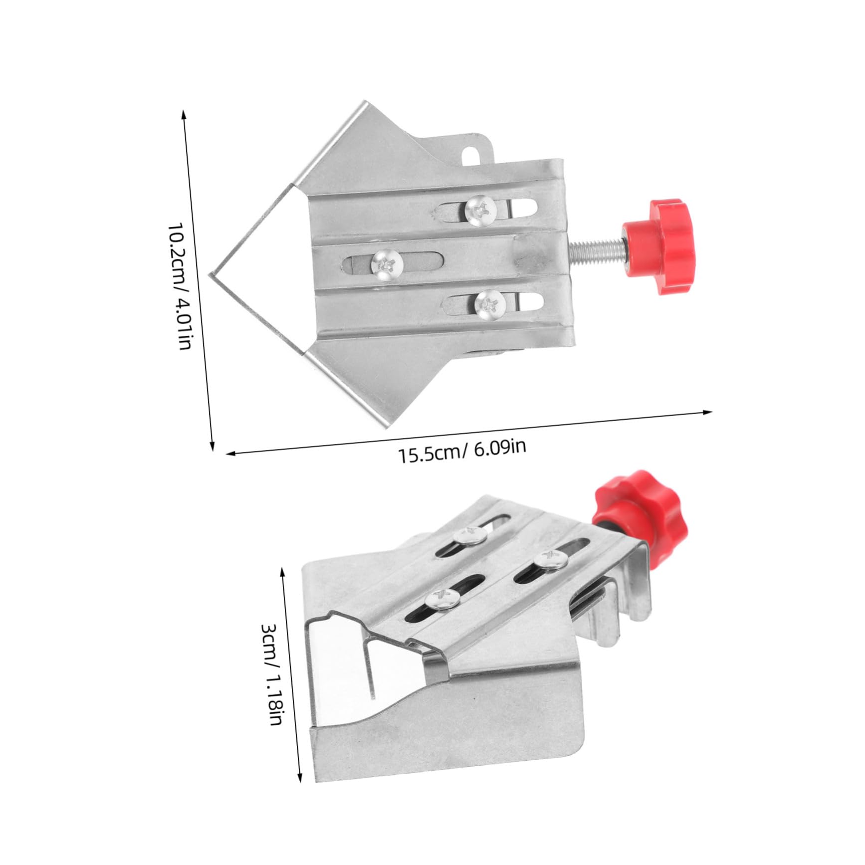 STOBAZA Corner Clamps for Working 2-piece Set Stainless Steel Right Angle Clamp Versatile for Woodworking Picture Frames and Task Clamping