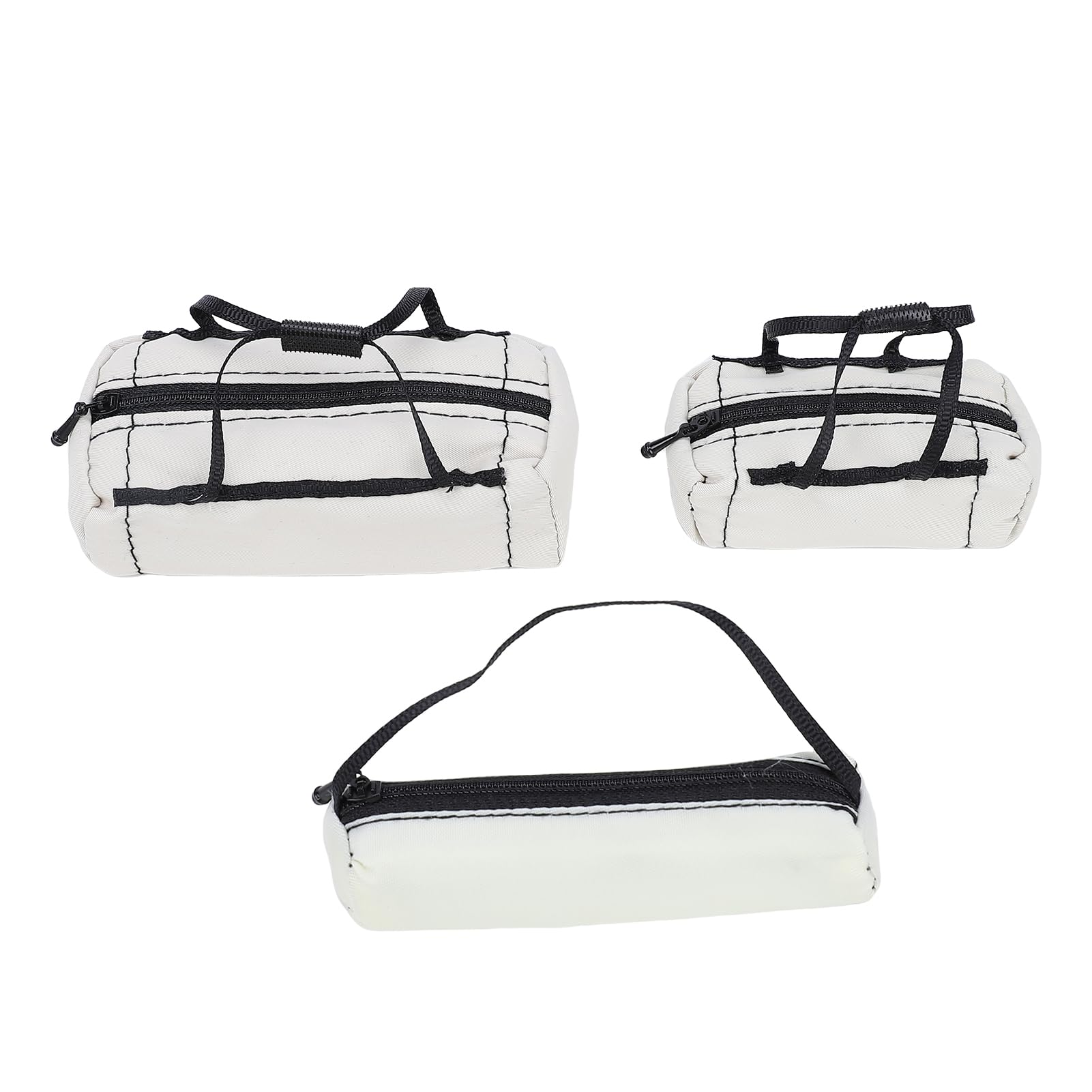 Minibolsas de equipaje realistas escala 1:10 juego de accesorios decorativos ligeros color gris