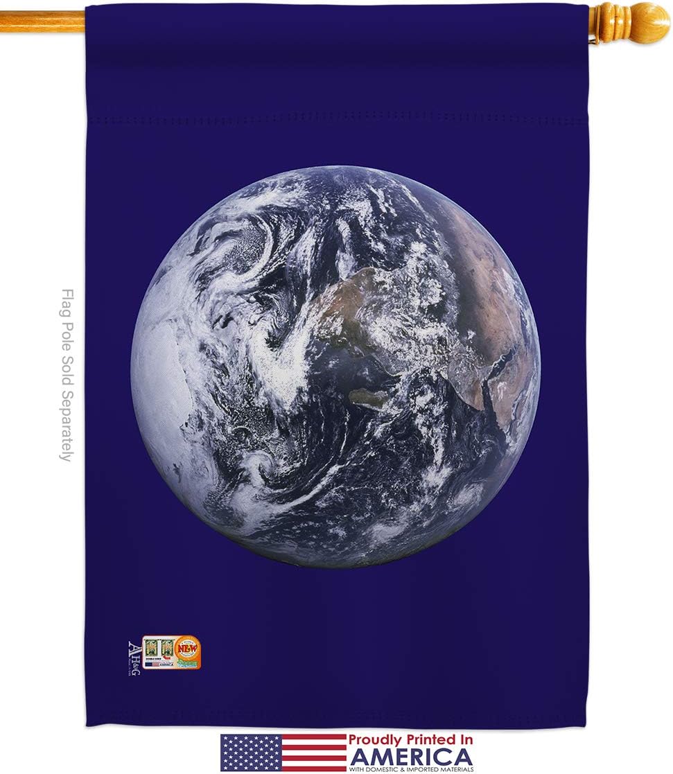 Earth House Flag Sweet Life Peace Support Environmental Protection Small Decorative Gift Yard Banner Made In USA 28 X 40