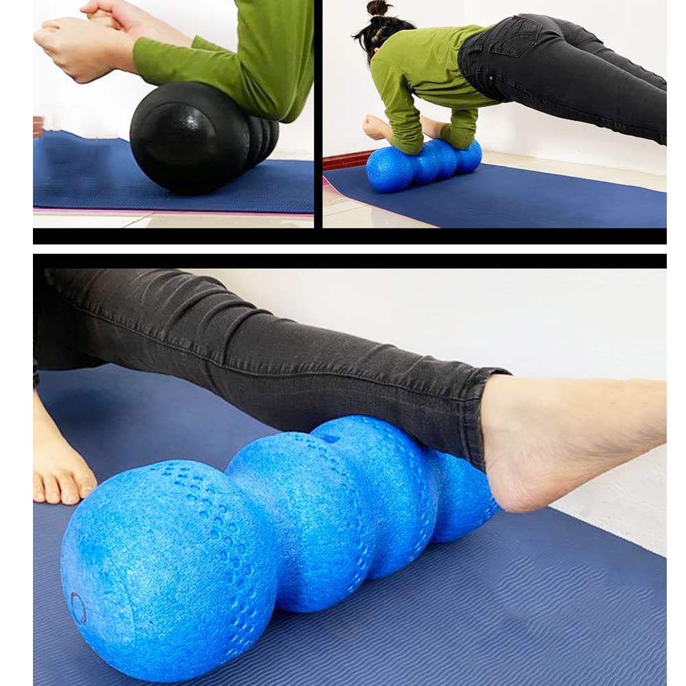 Set di Rulli di Fitness Set di Massaggio Epp Schiuma da 45Cm A Rulli Multifunzionale Attrezzatura Fitness Pilates Rilassamento Blocchi di Yoga Rilassamento