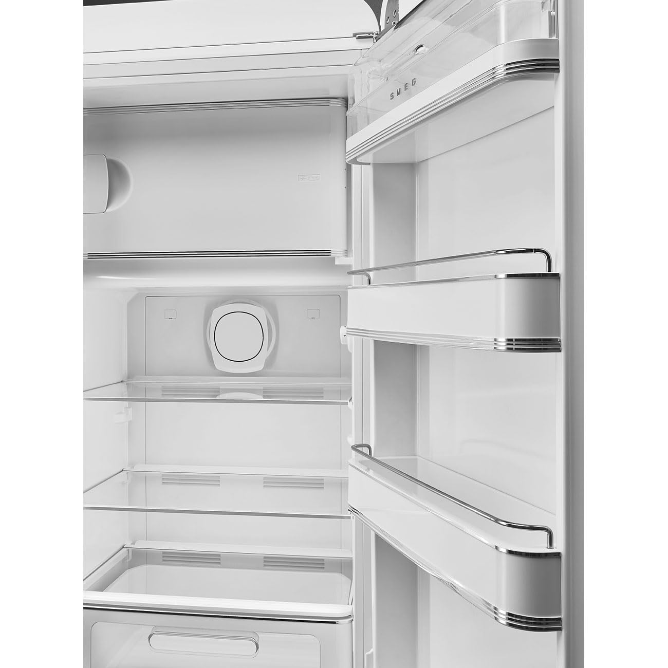 Smeg Fab28 50's Retro Style Top Freezer Refrigerator With 9.93 Cu Total Capacity, Multiflow Cooling System, Adjustable Glass Shelves 24-Inches, Italian Flag Right Hand Hinge, Fab28urdit3 Made In Italy on Fridge.com - View 4