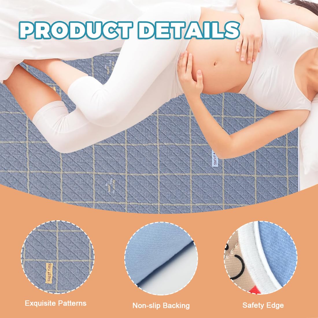 Traverse Letto Anziani 80x120 cm Assorbente Impermeabile Lavabile per Incontinenza
