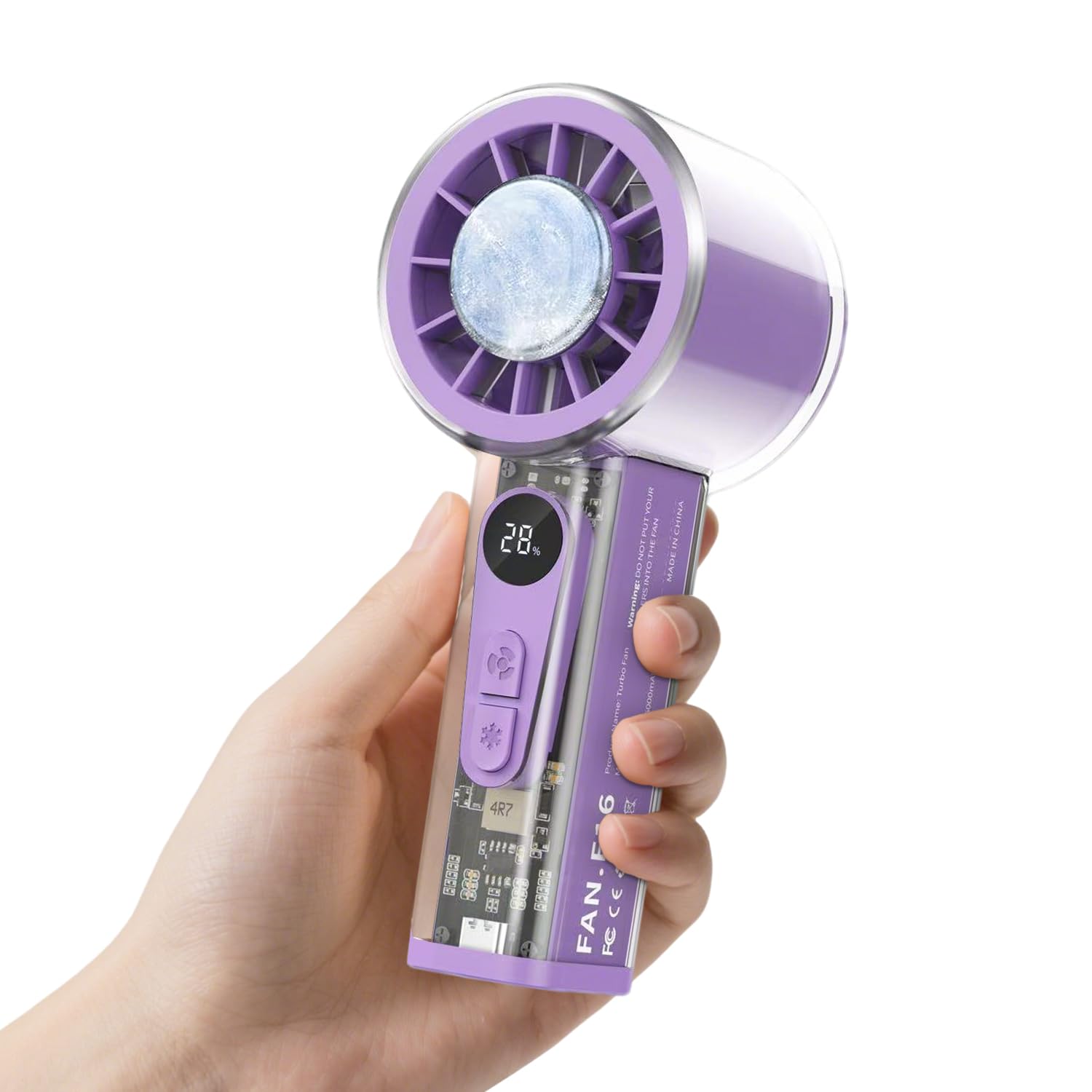 Amazon.com: Portable Handle Fan with Air Turbo,6800mAh Battery
