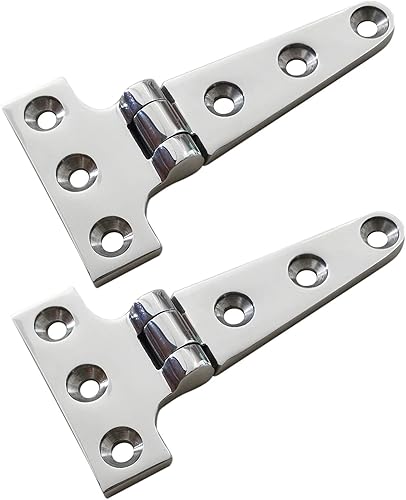 Miniatura 1 de 2 piezas de 316 SS grado marino de alta resistencia T bisagra de fundición de 4 "x 2" para barco y automóvil