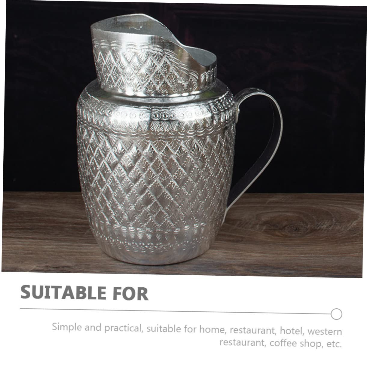 Jarra de Agua de Metal Dispensador Bebidas Grifo para Vino, Leche y Jugo, Asa Ergonómica, Adecuado para Restaurantes y Hogares
