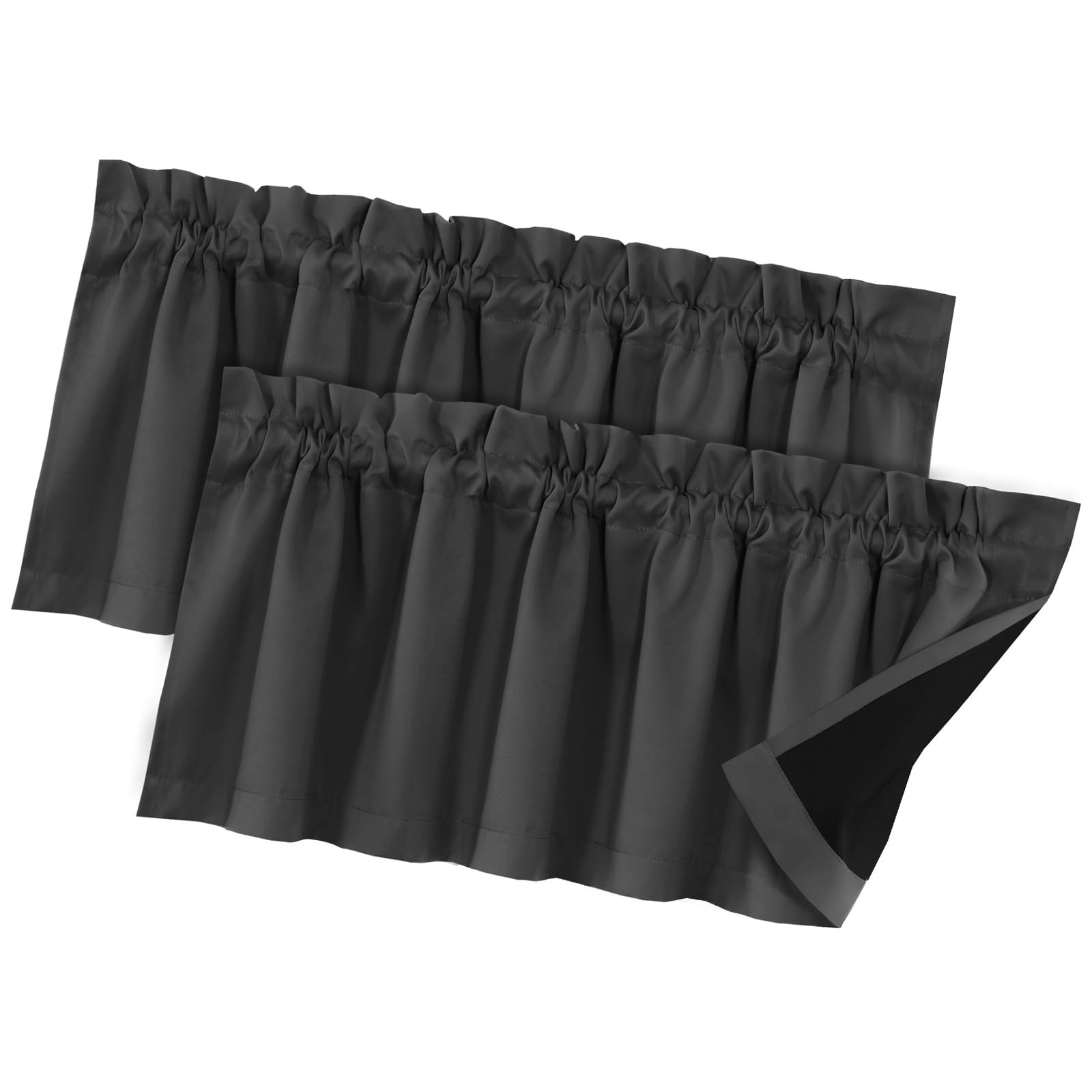 Buxuaaaa Dark Grey Blackouts Short Curtains Providing Privacy And Styles For Homes And Apartments Durability And Safe Materials Curtains Bedroom Drapes