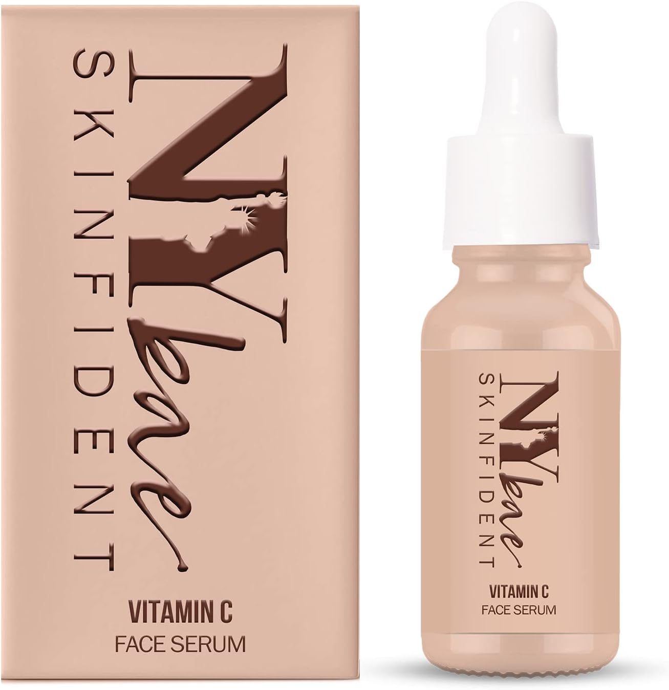 NY Bae SKINfident Vitamin C Face Serum, 20 ml Light Weight Quick Absorbing Brightening Nourishing Glow Formula For All Skin Types, Helps Reduces Dark Spots & Wrinkles, No Parabens & Sulphates
