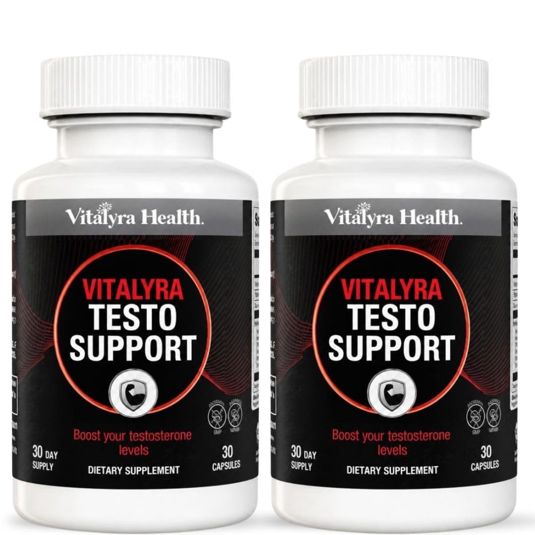 Testo Support – Testosterone Support Supplement for Men | Supports Healthy Testosterone Levels | Promotes Energy, Stamina & Vitality | Men's Health | Made in USA | 60 Day Supply
