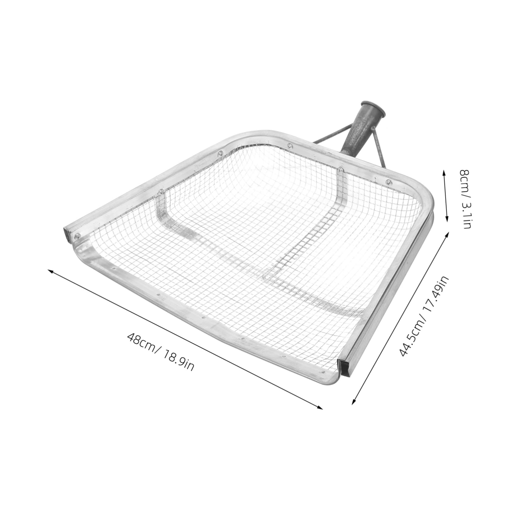 Gogogmee Metal Corn Shovel Durable Garden Sieve Shovel for Efficient Soil Drainage and Maize Collection Heavy Duty Scoop Shovel for Gardening and Farming Tasks