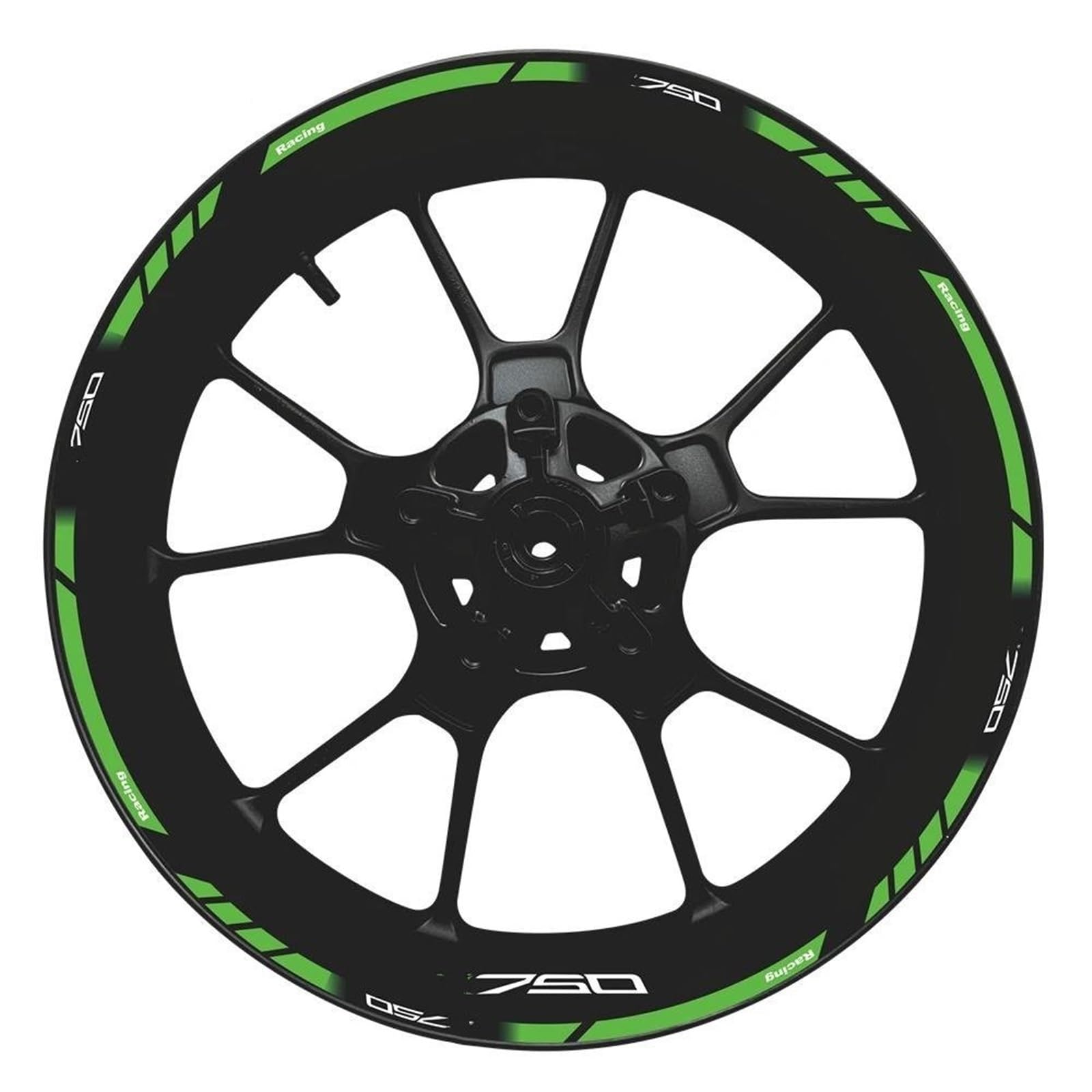 Motorcycle Rim Decal Decoration Set 17 Inch Wheel Hub Z 750 Reflective Waterproof Sticker for Kawasaki for Z750(Color3)