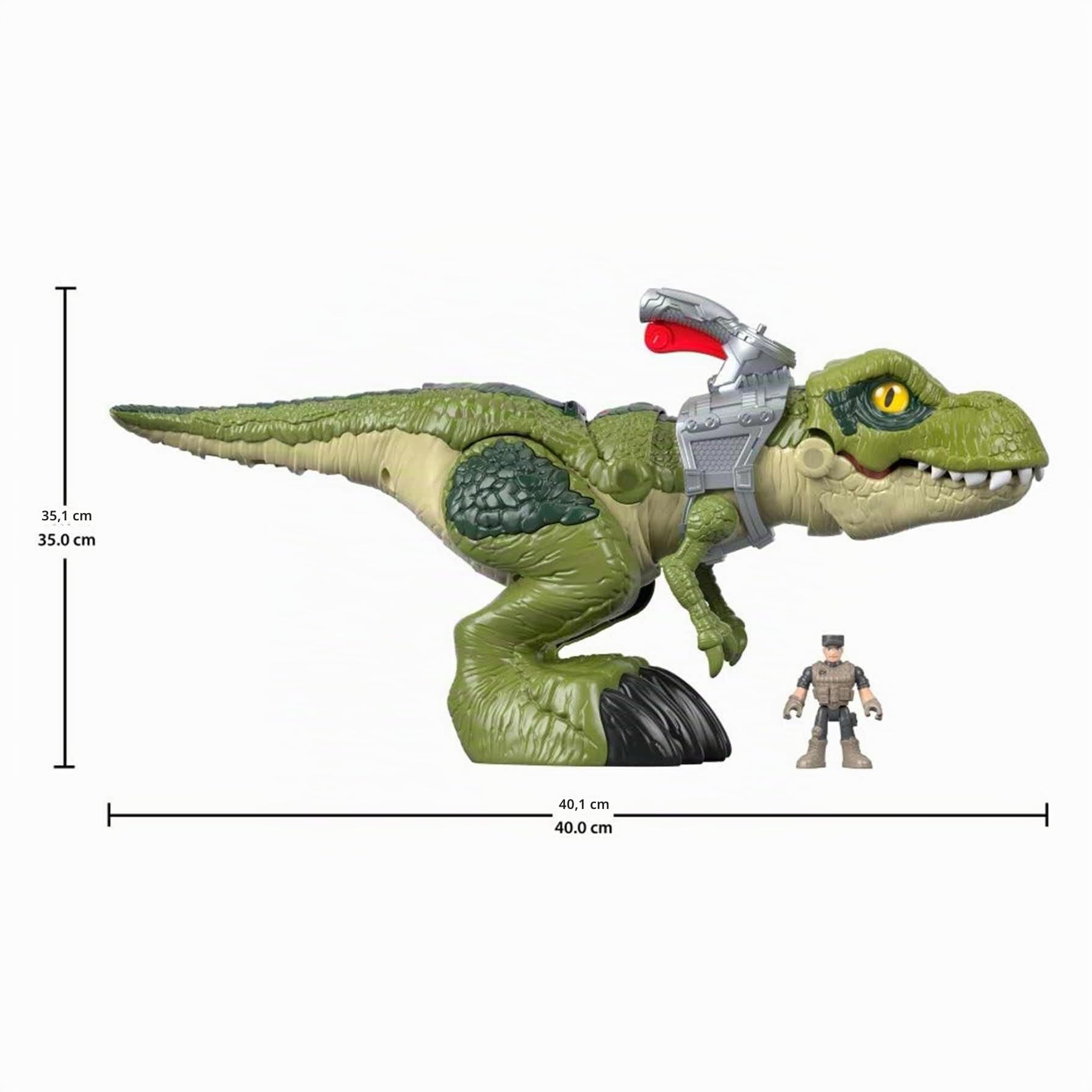 Fisher-Price Imaginext Figurine Dinosaure Redoutable T-Rex, avec Manette pour Faire bouger Le Dinosaure et Faire claquer Ses mâchoires, Jouet Enfant, Dès 3 Ans, GBN14