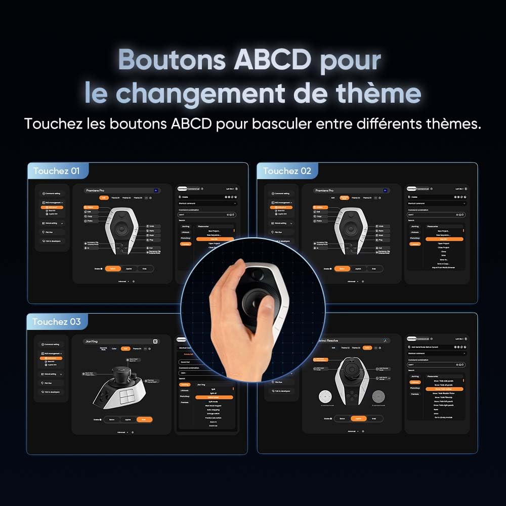XPPen Pilot Pro Console de Montage Vidéo, Contrôleur avec 100+ Raccourcis Personnalisés