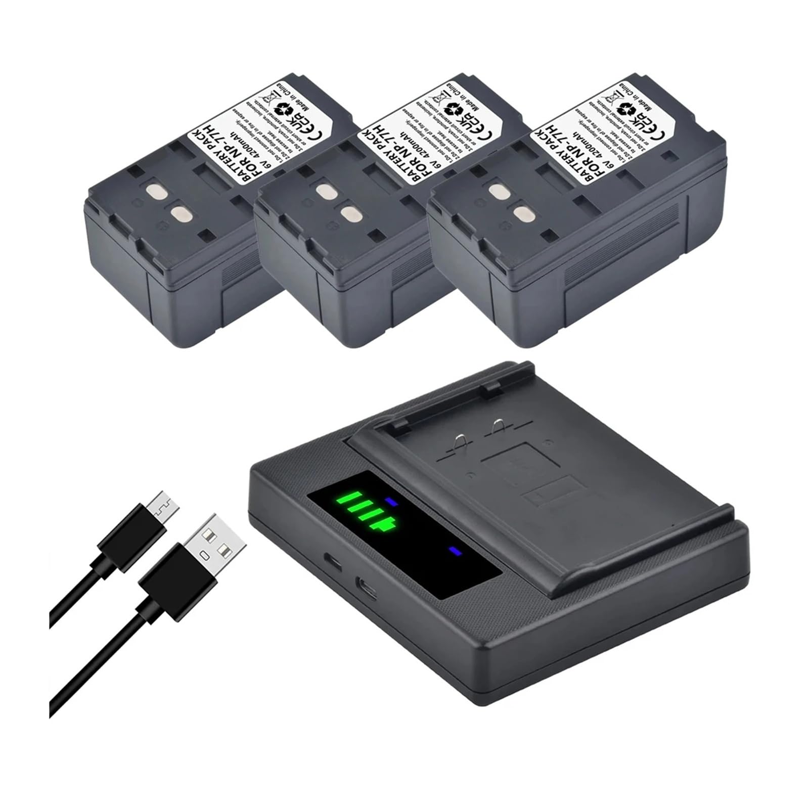Batteria Di Ricambio For Fotocamera Ni-Mh NP-77H NP 77H NP77H Da 4200 MAh, Compatibile Con Sony, For NP-66 NP-67 NP-68 NP-77 NP-98 NP-77H NP-55(3 Battery Set)