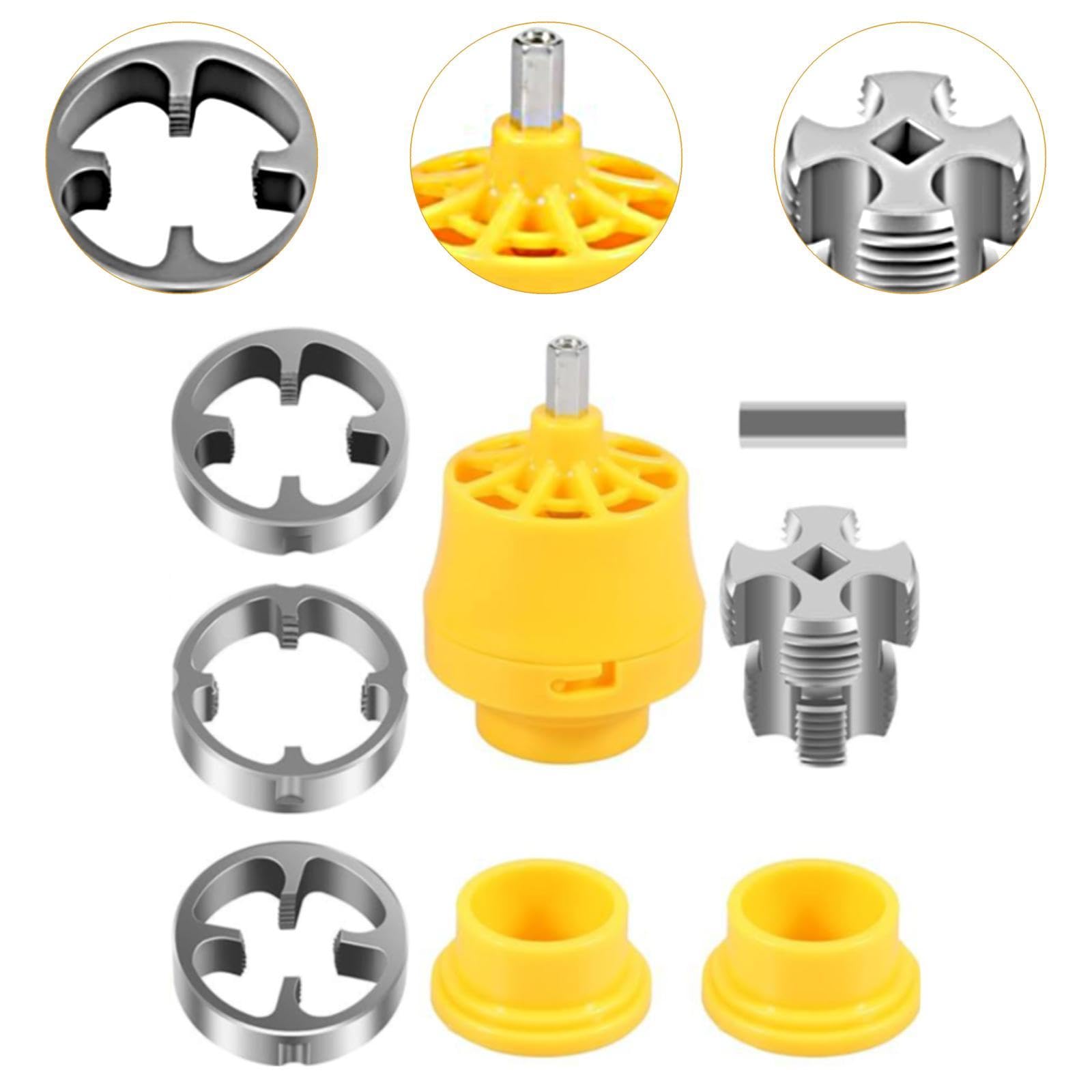 Ronyme Set di Filettatrici per Tubi in PVC, Utensile Manuale Ad Alta Efficienza, Utensile Idraulico per Filettare Tubi
