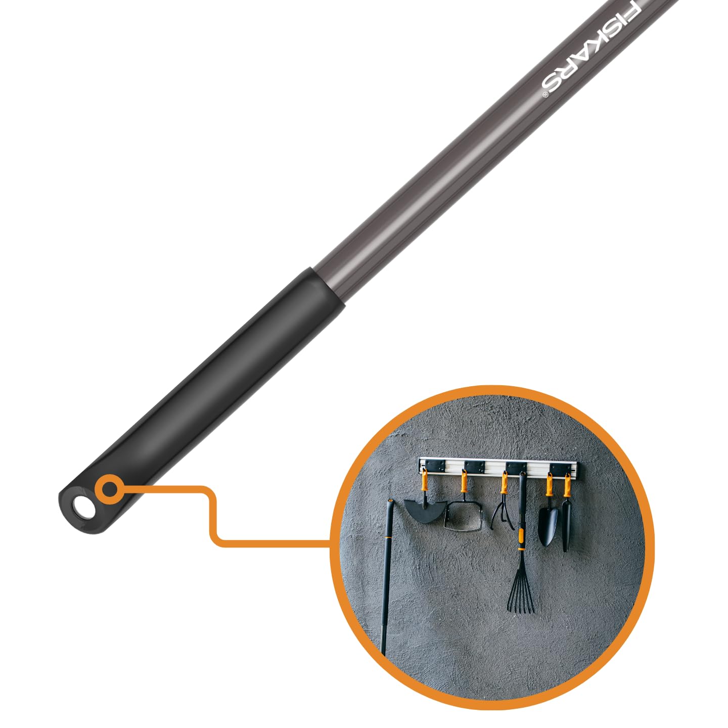 Fiskars OneClick Brosse à Joints et Manche L, Manche : 161 cm, 1080719 | 1080719