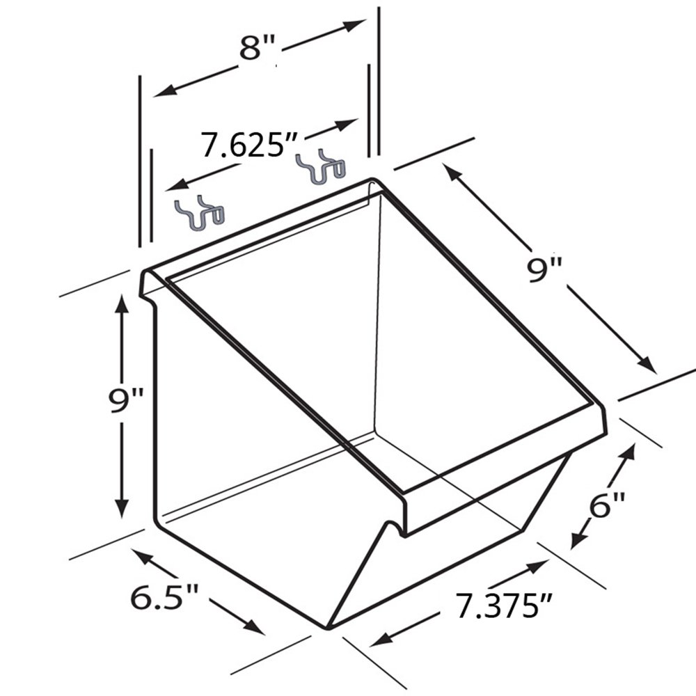 Azar Displays 556118 Large Bucket (Pack of 4)