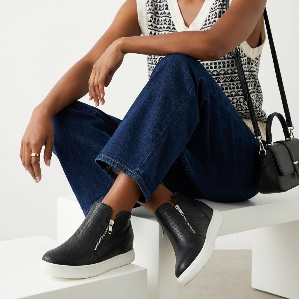 CUSHIONAIRE Women's Hart Hidden Wedge Sneaker +Wide Width Available - Image 4