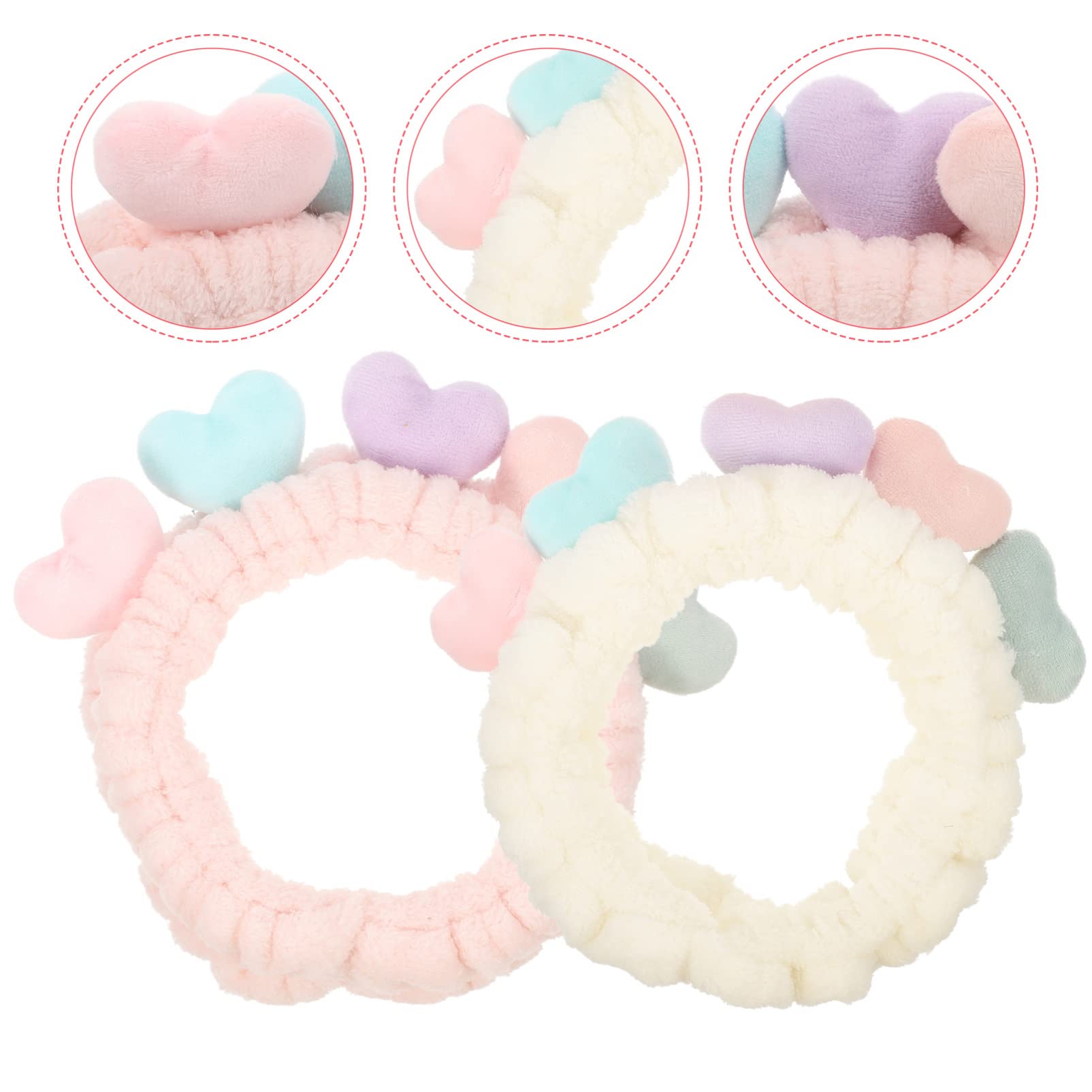 POPETPOP 6pezzi Fasce Elastiche Regolabili Pile Per Makeup e Detersione Colori Decorazioni Per e Ragazze