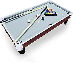 DRM Tampo de mesa de sinuca de 101 cm, mini mesa de sinuca de 9 m, pequena mesa de sinuca de madeira, conjunto de mesa de bilhar com acessórios completos