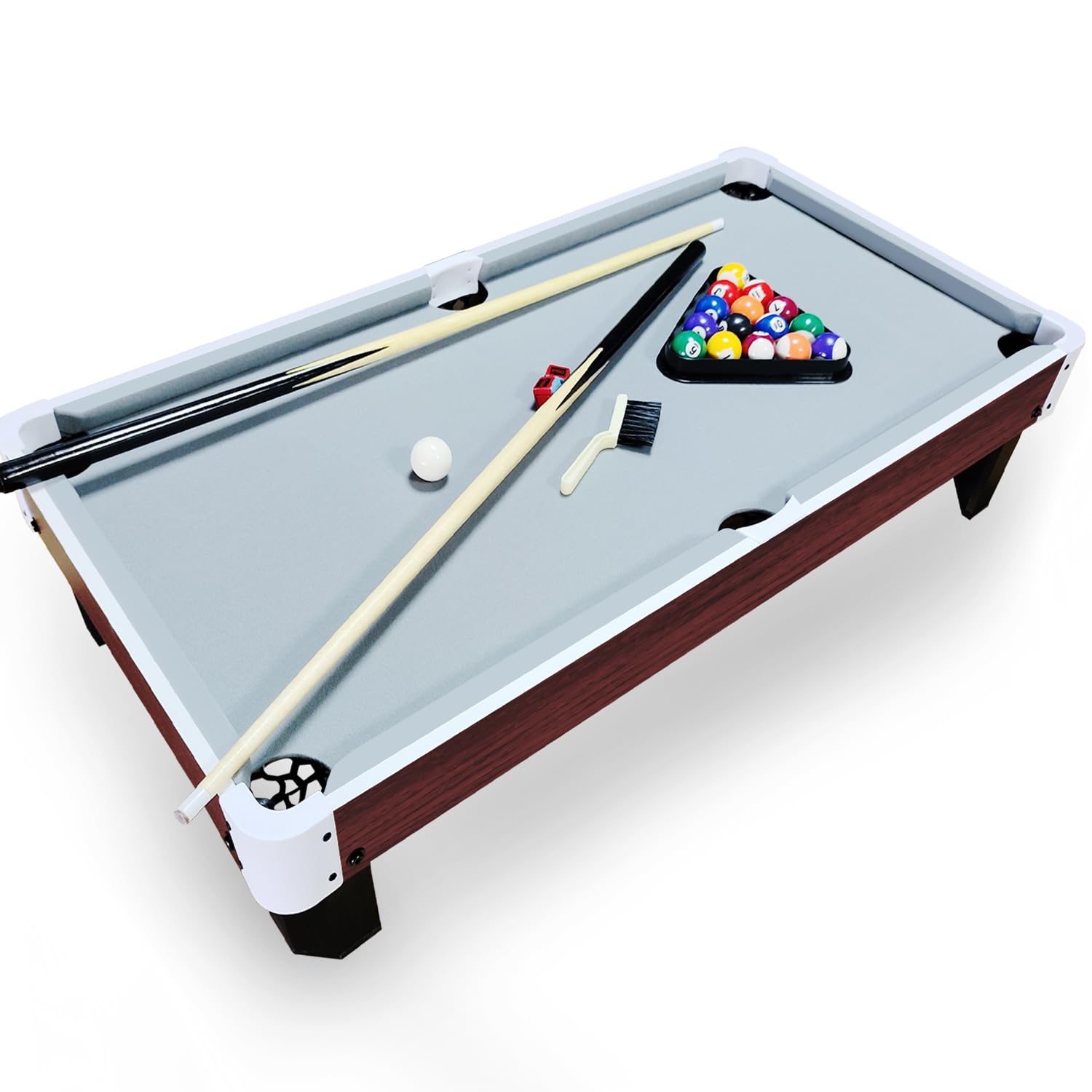 OYE 40 Inch Pool Table Top, 3.5FT Mini Kids Pool Table Top, Small Wooden Snooker Tabletop, Billiards Tabletop Set for Children with Full Accessories