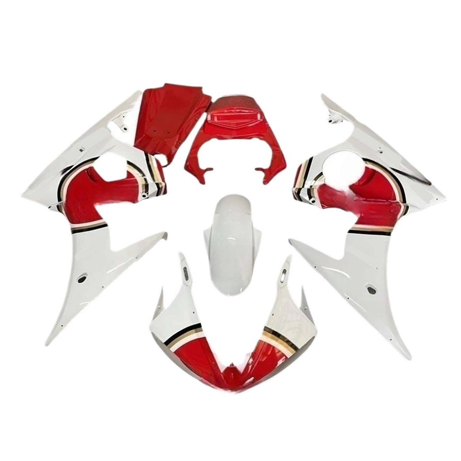 Carrocería Kit Carenado Motocicleta Carenado Completo para Motocicleta Cubiertas Laterales De Carrocería Kit De Capó De Panel para Componentes De Accesorios De Motocicleta YZF R6 2005
