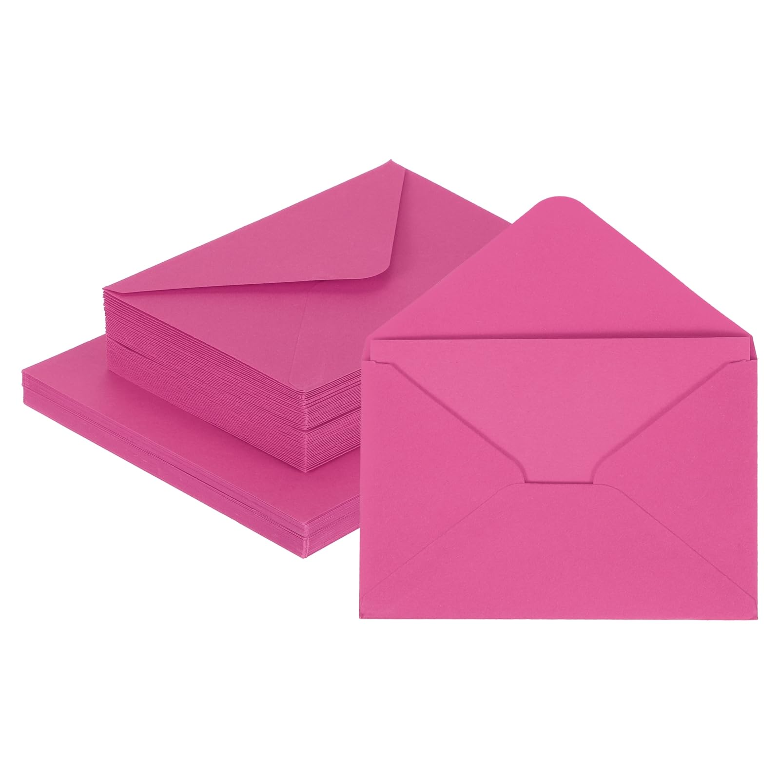 sourcing map 50 Pack 5.9x7.9 Blank Cardstock Paper with Envelope, Rose Card Stock Bulk Thick Folded Heavy Cardstock Paper for Printer DIY Cards Greeting Gift Wedding Postcards