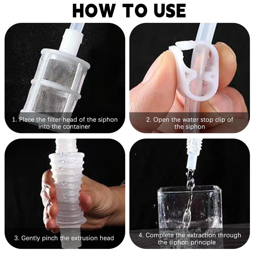Wine Lifter Brew Sifone Tubo in Silicone Alimentare, Sifone Filtro Soft Tube, Manuale Sifone Filtro Lunghezza 2.5 m, Sacchetto Filtro 40 x 46 cm Filtro per Vino per Birra e Vino Fatti in Casa