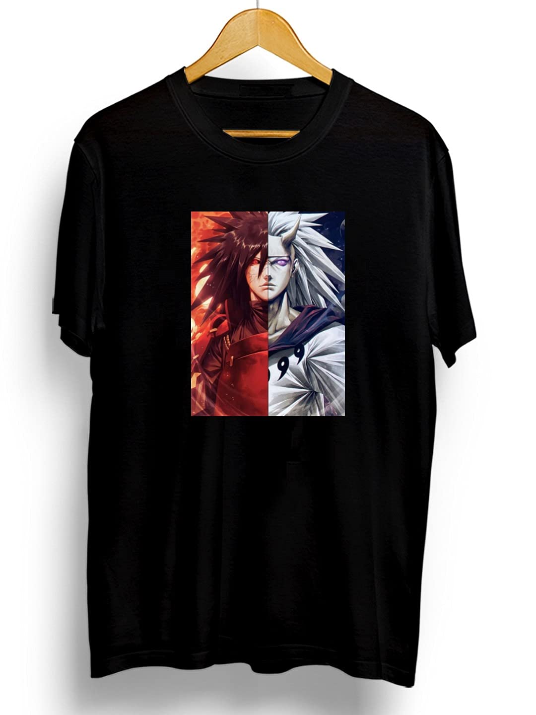DarkbuckAnime T Shirt for Men and Women Regular Fit Naruto Madara Uchiha Tshirts Unisex Pure Cotton Casual Wear Round Neck T-Shirt