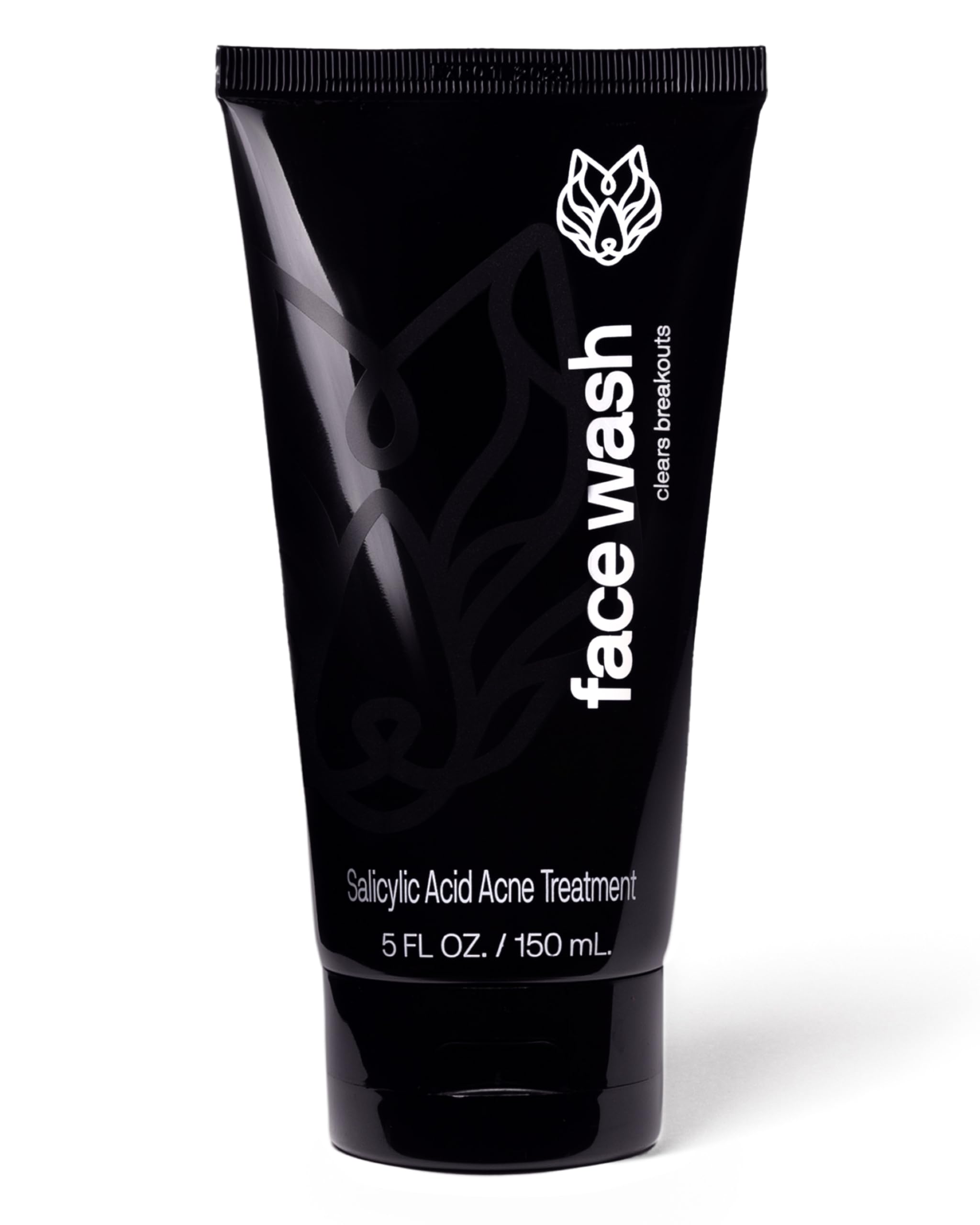 Black WolfMen’s Charcoal Powder Face Wash, 5 Fl Oz - Facial Cleanser Removes Unwanted Impurities from Your Skin and Soothes Irritation