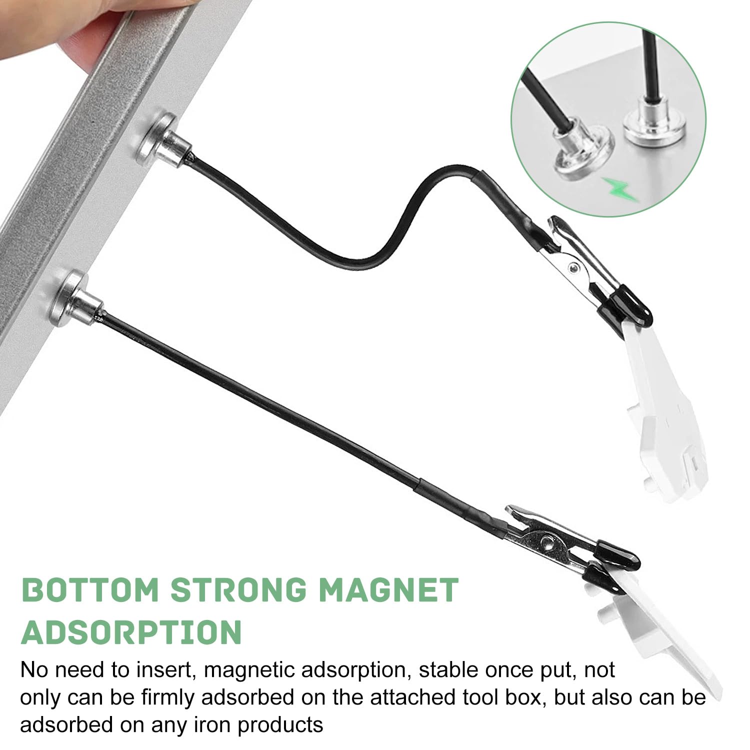 Loupe à Souder KATSU Avec LED - Grossissement 3.5X-12X, Support Main Libre, Pinces Crocodiles