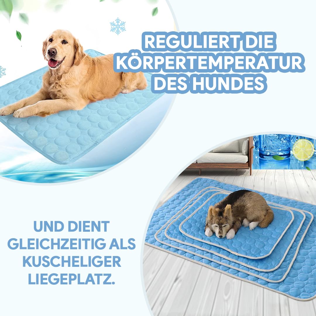 MEIION hundeliebling PetCool V.3 - Tapis rafraîchissant de qualité supérieure pour chien - Tapis d'été en soie glacée non toxique pour chien