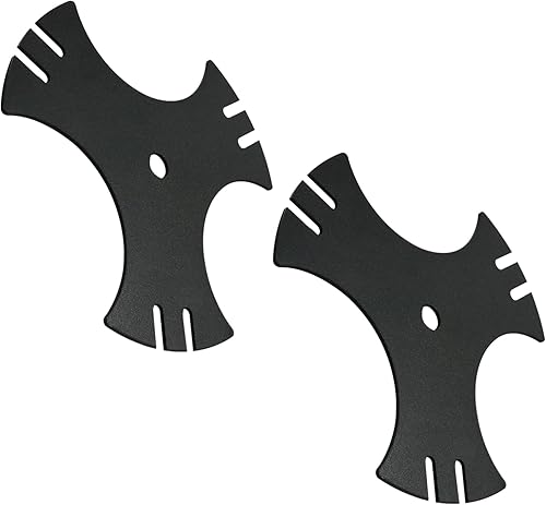 Miniatura 4 de LAFORMO Paquete de 2 cuchillas de bordeadora de 9 pulgadas, hoja de estrella de 3 lados  9 pulgadas de ancho, agujero central de 58 pulgadas,