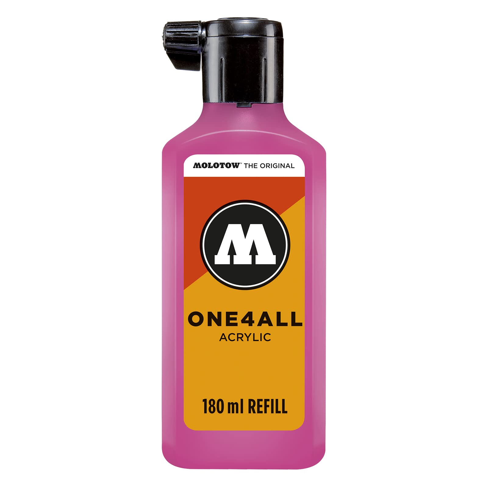 Molotow ONE4ALL Refill Acrylic, Colour 217 Neon Pink Fluorescent, 180 ml, Refill Ink for Permanent Markers