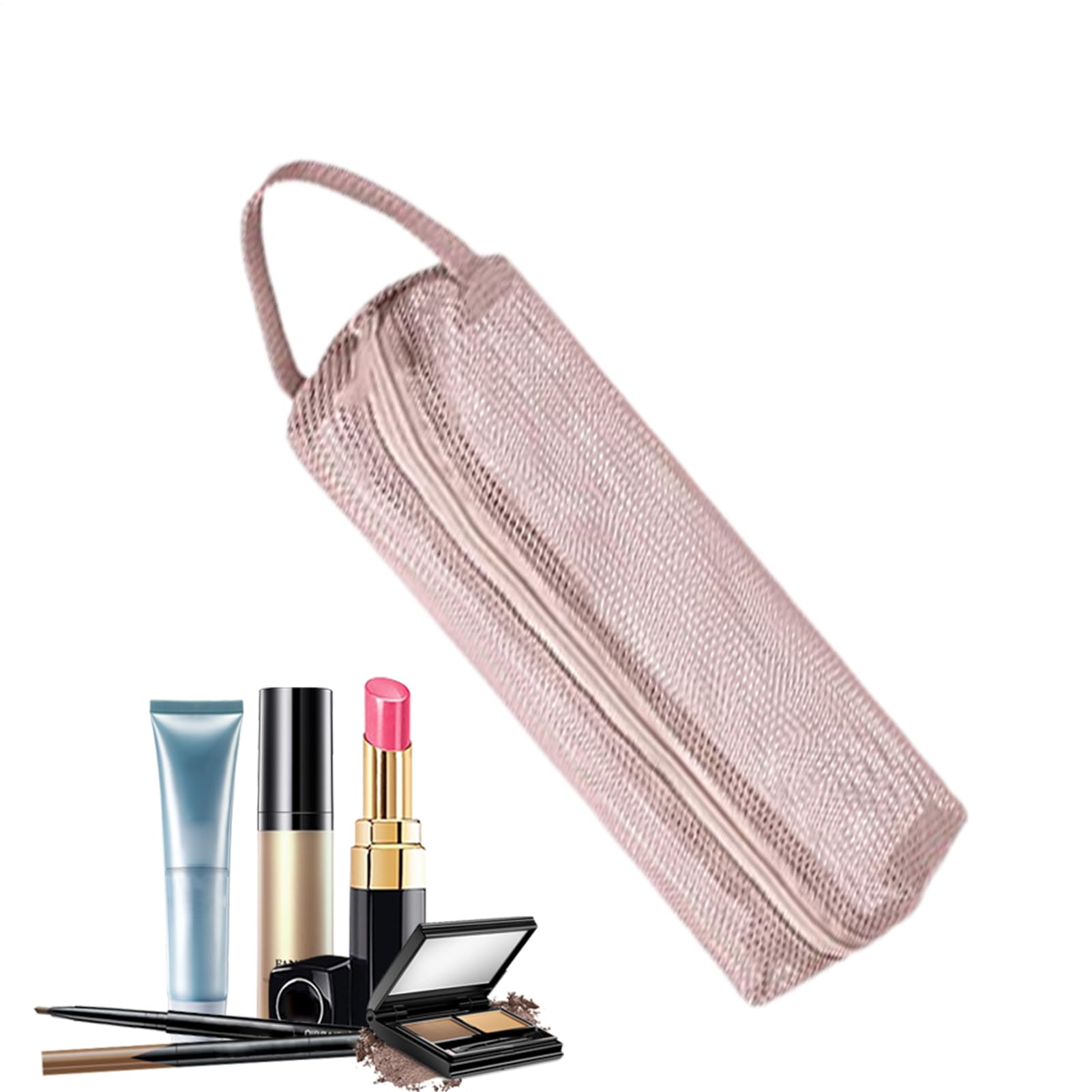 Borsa da Toilette da Viaggio Piccola Compatta Multifunzionale Mesh