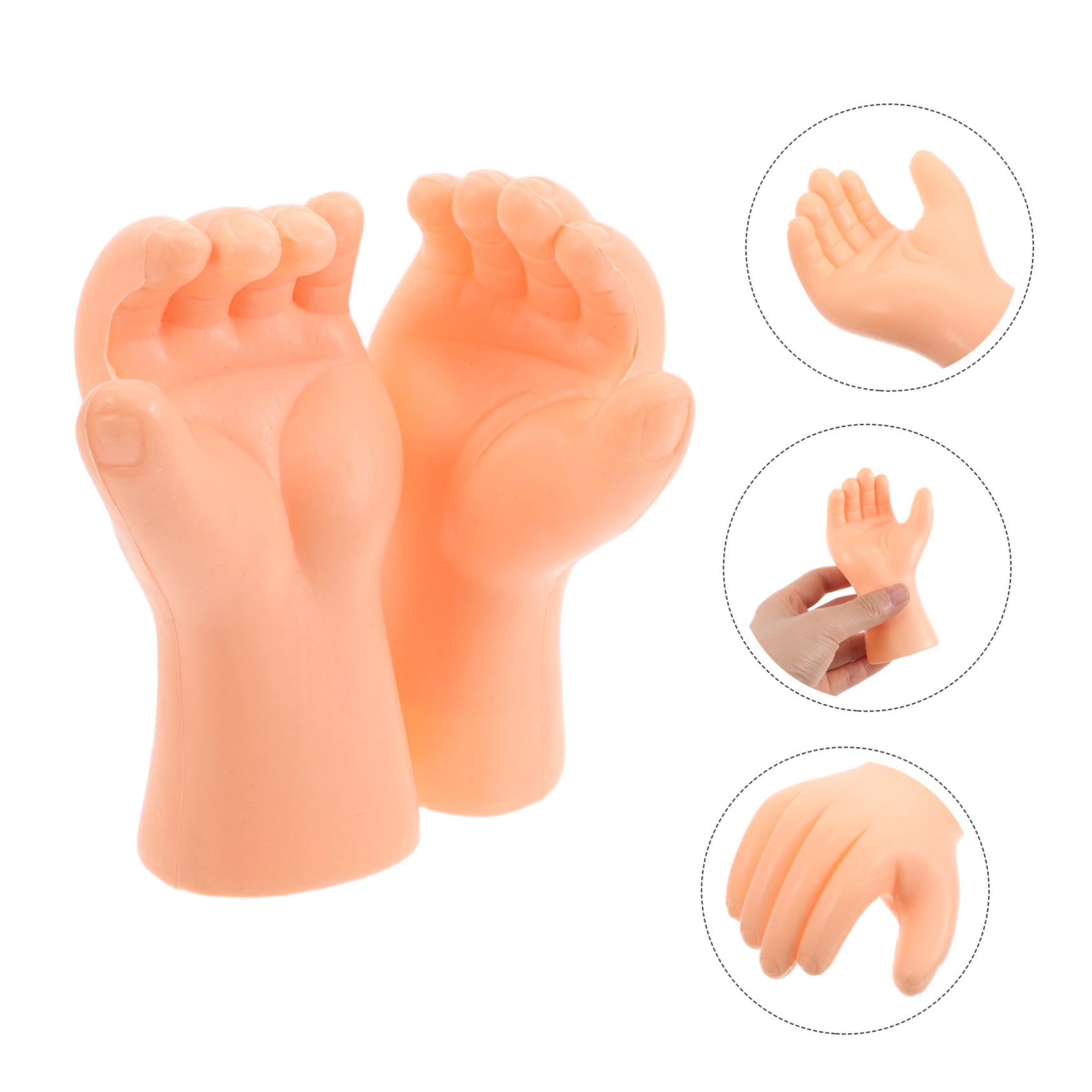 HANABASS 18 Paia Kit Mani in Plastica per Accessori Artigianali per Marionette Parti Miniature Realistiche per Creazioni Personalizzate e Riparazioni DIY