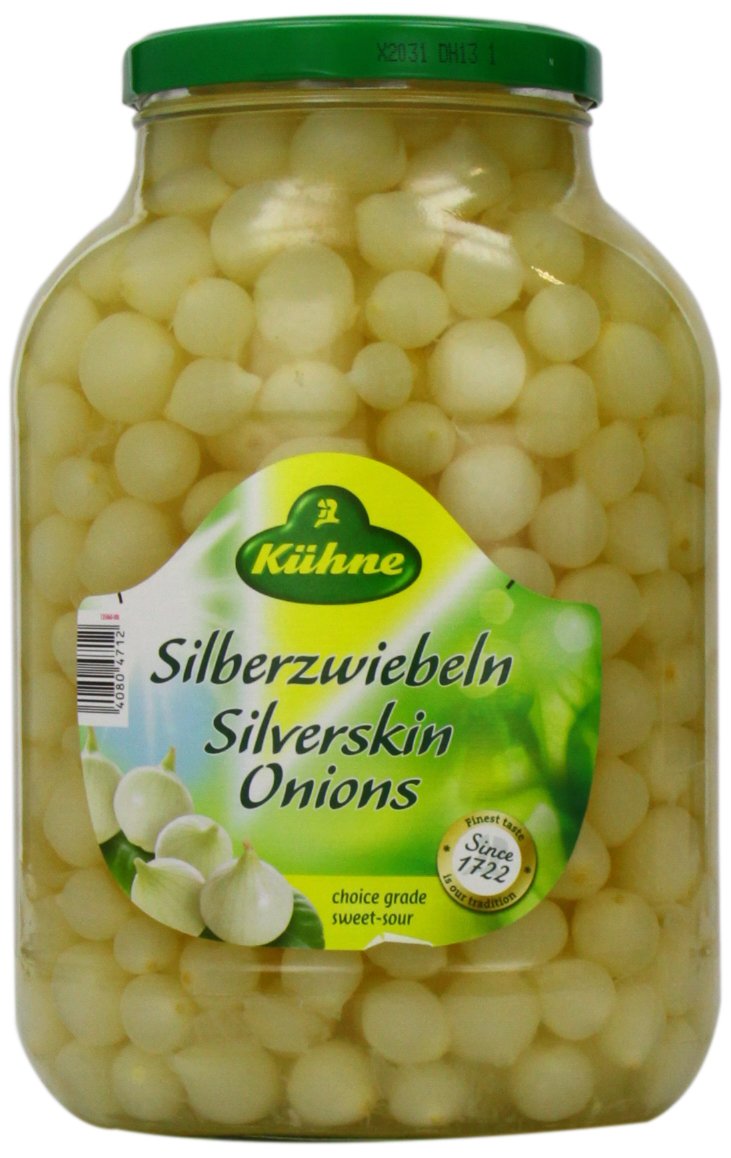 Kuhne Silverskin Onions 2.4 Kg (Pack of 4)