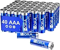 Pilhas Alcalinas AAA 7th Pacote 40 unidades 1.5V Alto Desempenho Condutividade Superior Produto Não Recarregável MPOWER