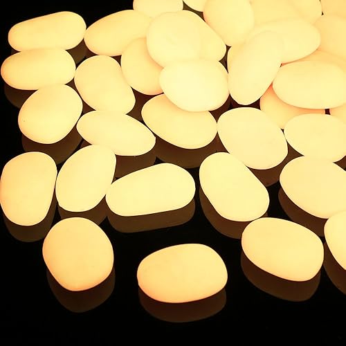 Miniatura 3 de Shiny Stone Piedras que brillan en la oscuridad, piedras decorativas que brillan en la oscuridad, grava de acuario para pecera, guijarros brillantes