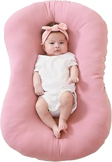 FUNUPUP Baby Lounger Cover Only Rayon Derived from Bamboo, Pink | Removable Elastic, Soft Breathable, Easy On/Off Change, Machine Washable