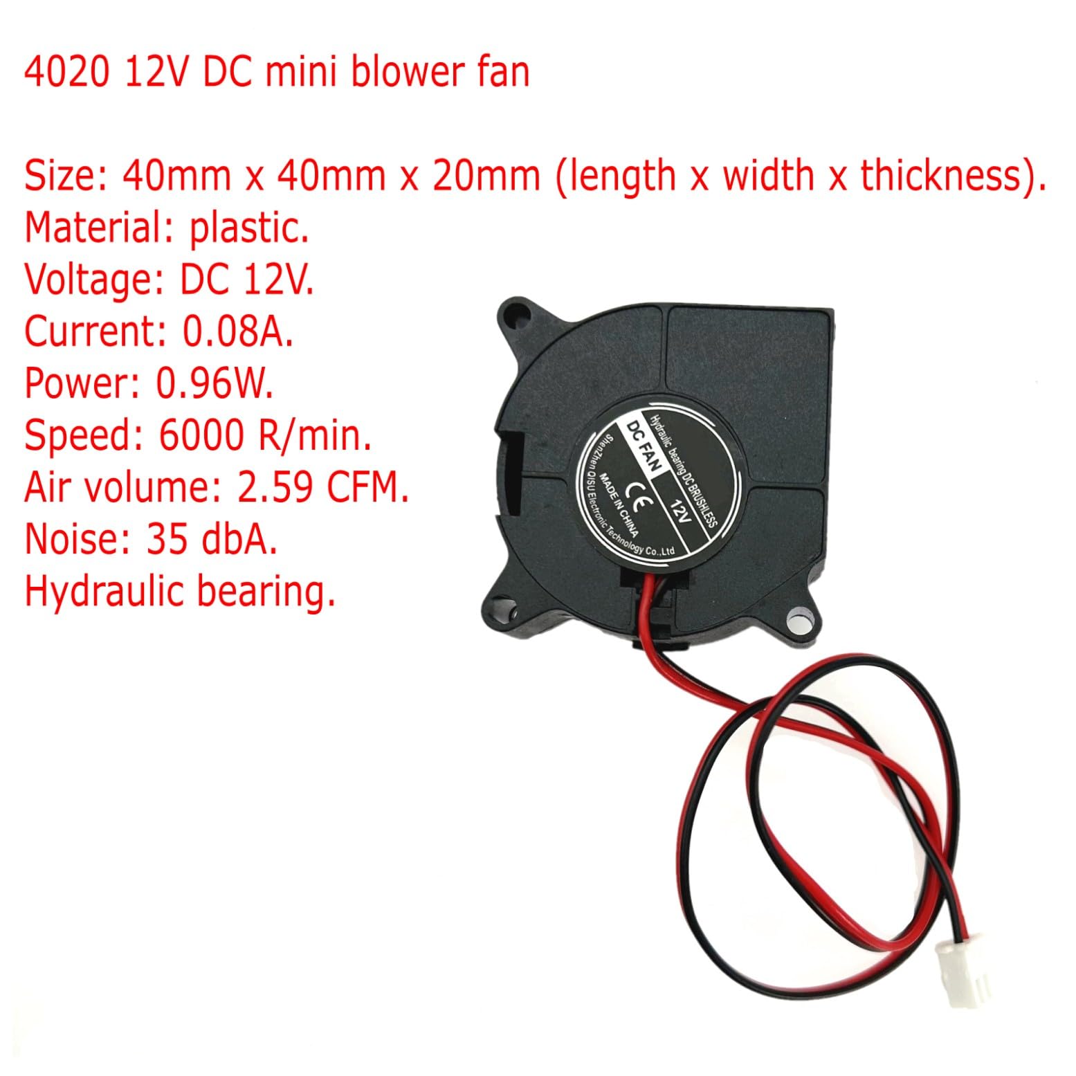 40x40x20 Mm Lüfter – 4020 DC Brushless, 5V/12V/24V, Mini