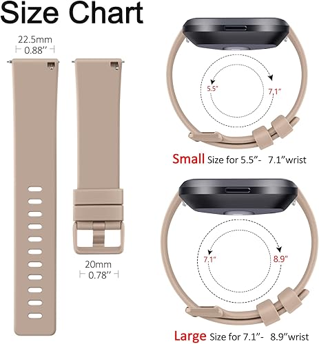 Miniatura 5 de Meliya Correas compatibles con Fitbit VersaVersa 2  Versa LiteVersa SE Classic Correa deportiva de silicona suave para mujeres y hombres
