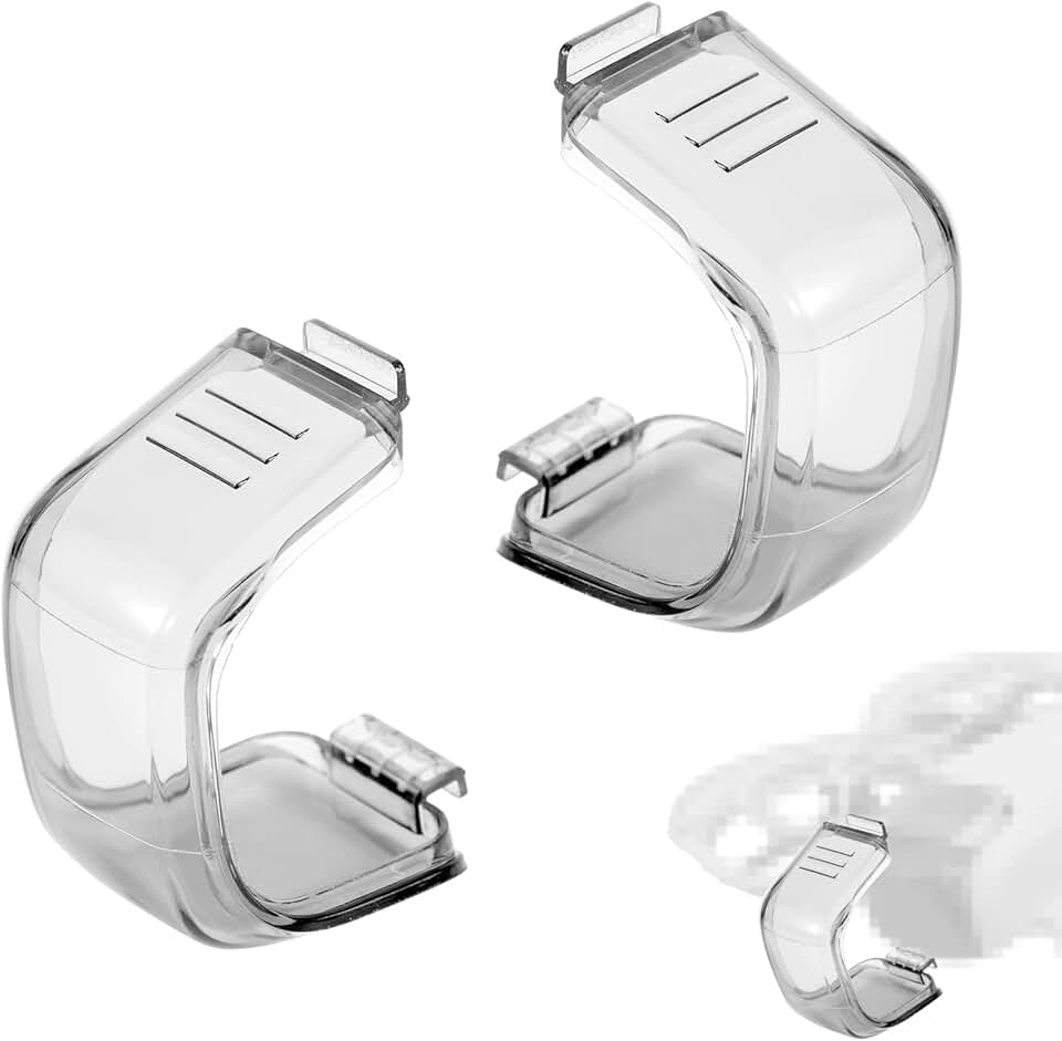 2pcs Drone Lens Cover for DJI NEO, Transparent Black Gimbal 