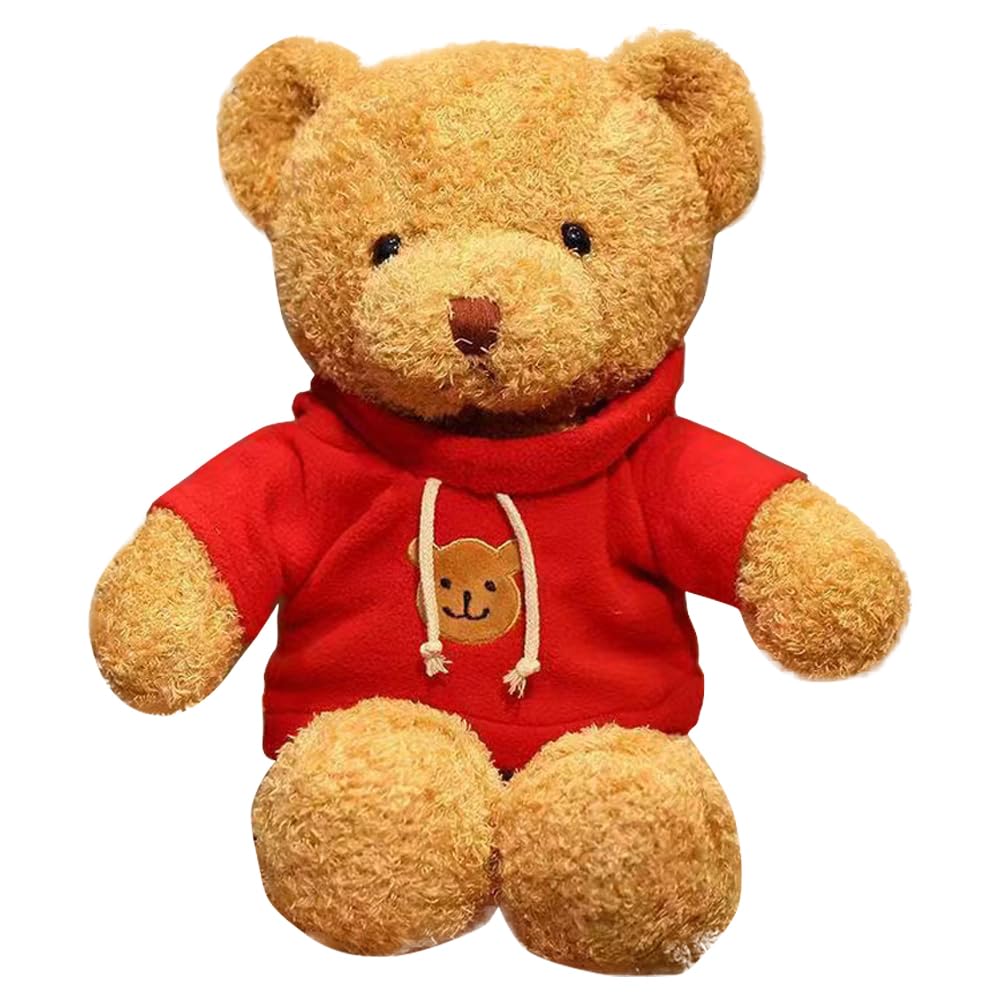 Galatee Cute Teddy Bear Plush Stuffed Animal, Teddy Bear with Clothes, Gifts for Children(11.8" Red)