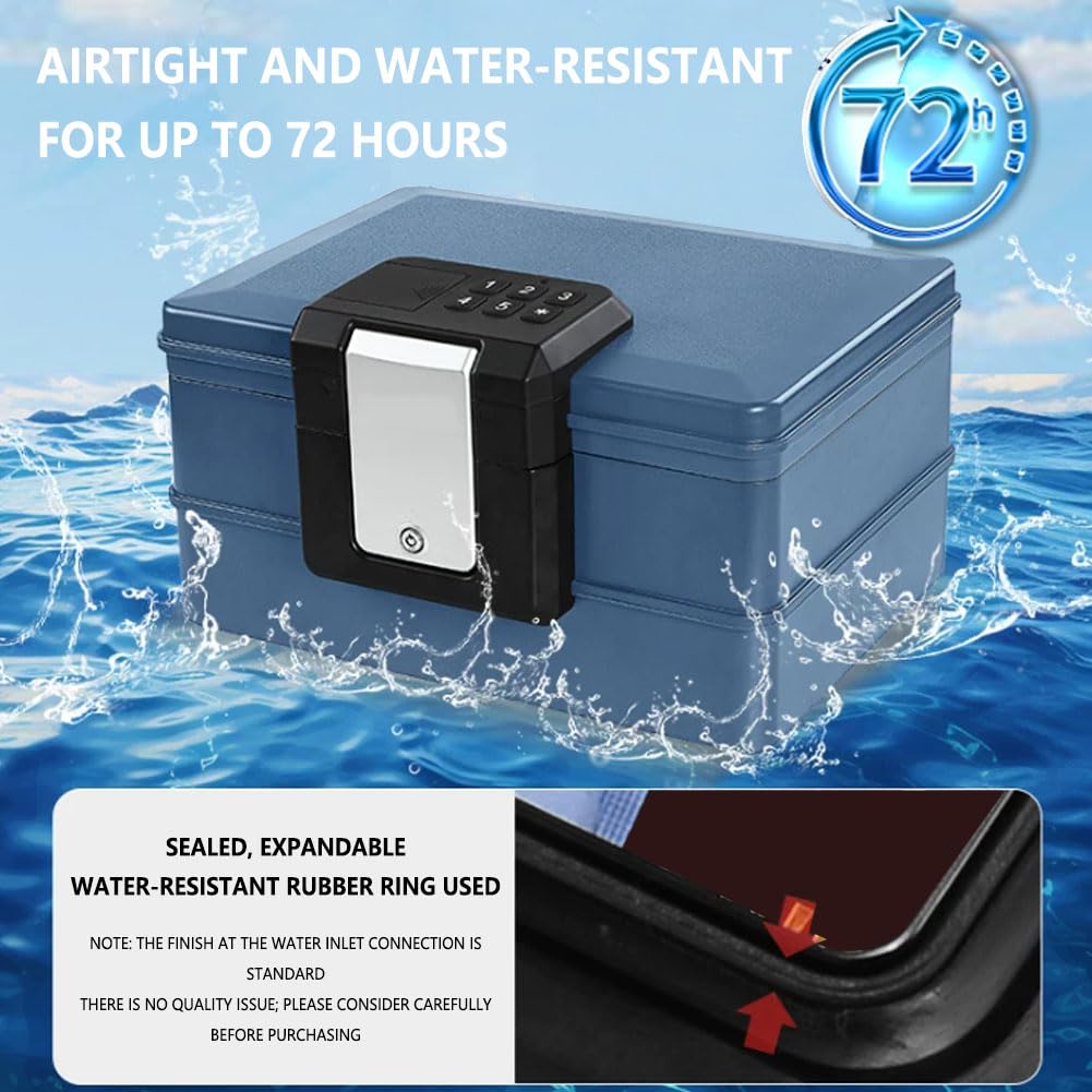 Caja Ignifuga Documentos, Caja Ignifuga Cierre Llave Y Doble Hebilla Key Locks S