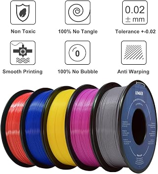 PLA Filament 1.75mm Pla 3D Printer Filament, 2.2lbs (1kg) 3D Printing Filament Blue Dimensional Accuracy +/- 0.02 mm 1-Pack