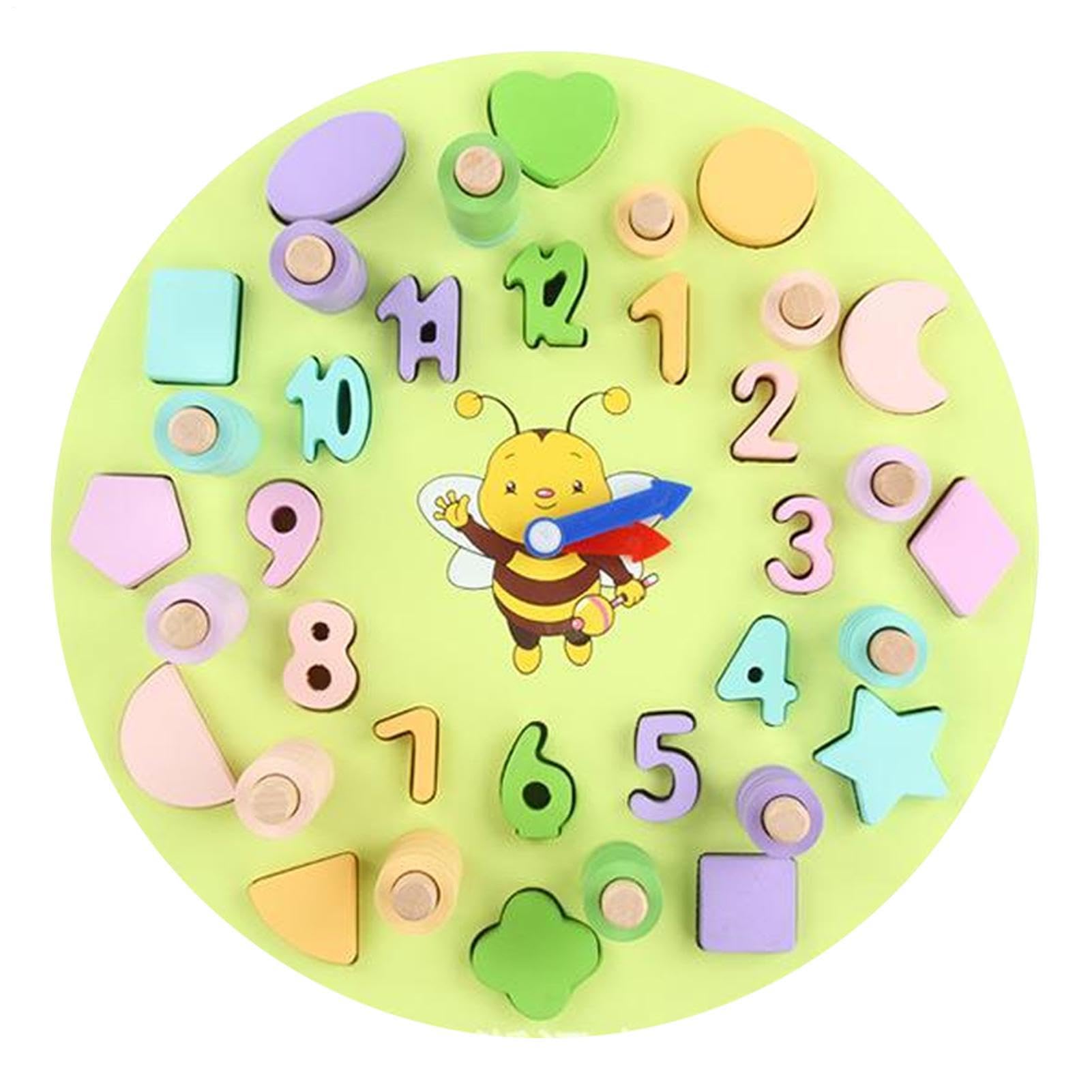 Reloj Educativo, Reloj de Juguete - Juego de emparejamiento de | Formas numéricas de Reloj de Aprendizaje Todo en 1 - Reloj Color Número Matemáticas Material didáctico, Actividades de