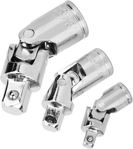 Juego de 3 adaptadores de enchufe universal de acero templado de 14 pulgadas 38 pulgadas 12 pulgadas Kit de enchufe giratorio herramientas manuales