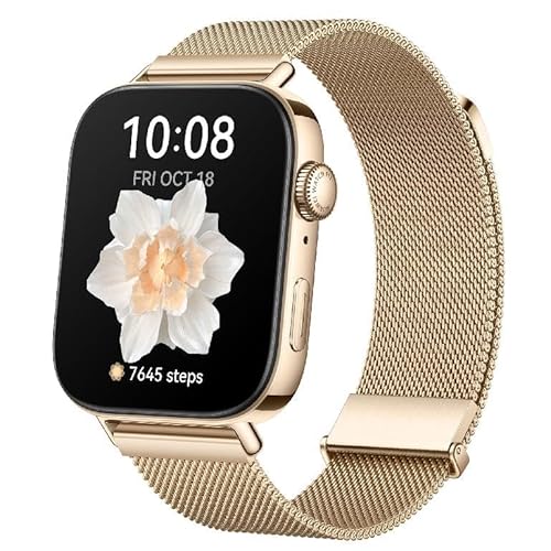 HUAWEI WATCH FIT 3 Smartwatch for men women, iOS & Android, Up to 10 Days Battery Life, Bluetooth Calls, GPS Smartwatch, Aluminum Case, AMOLED Display, Health&Fitness Tracker, Gold