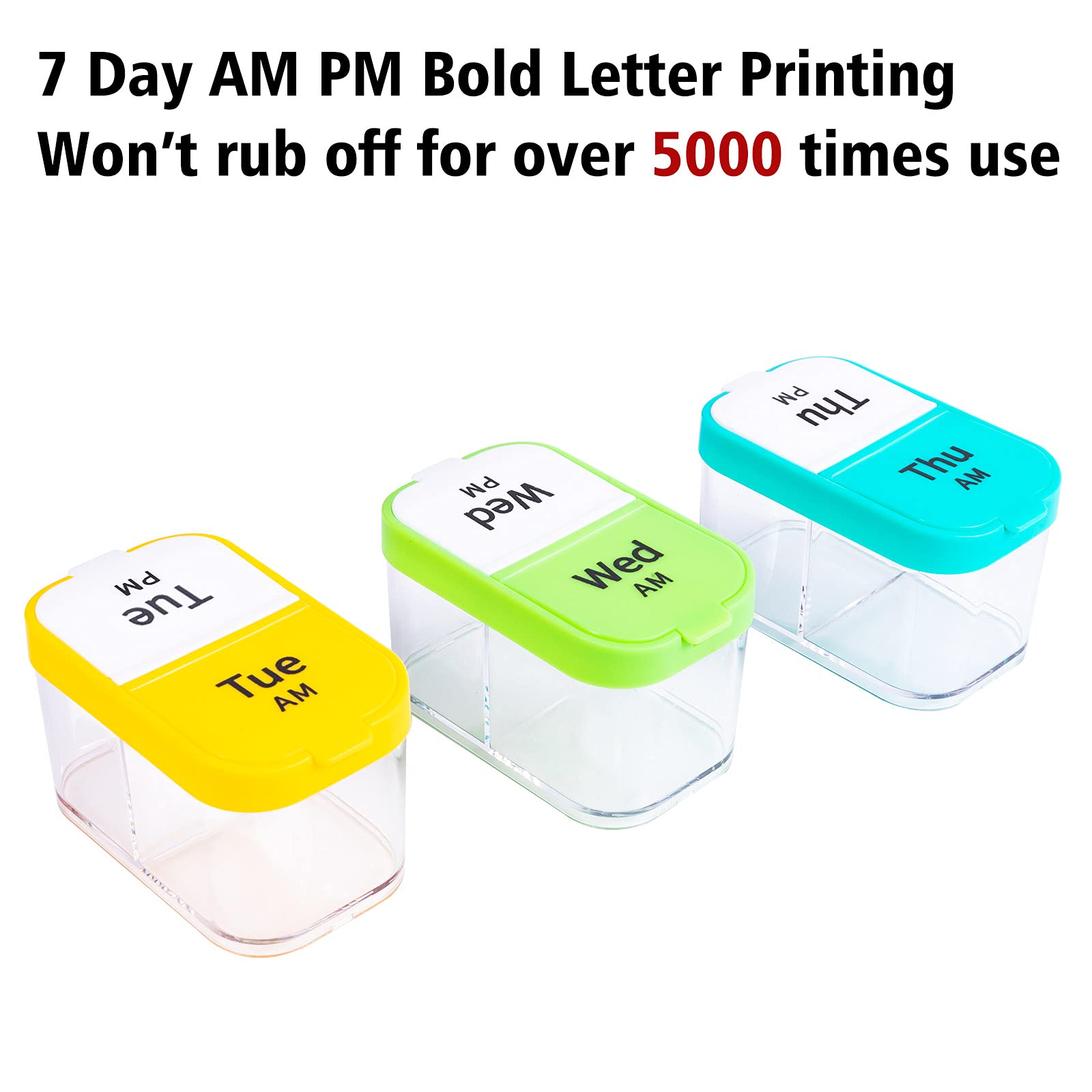 Buy Pill Boxes 7 Day for Am and Pm Large, Smart Extra Large Weekly Pill